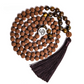 Japamala 108 Contas Olho de Tigre e Sementes Rudraksha + Pulseira Sementes Rudraksha