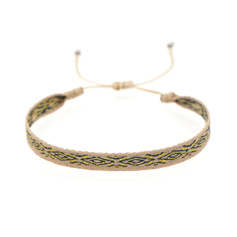 Conjunto Budista da Esperança - Pulseiras + Bracelete em Prata Tibetana