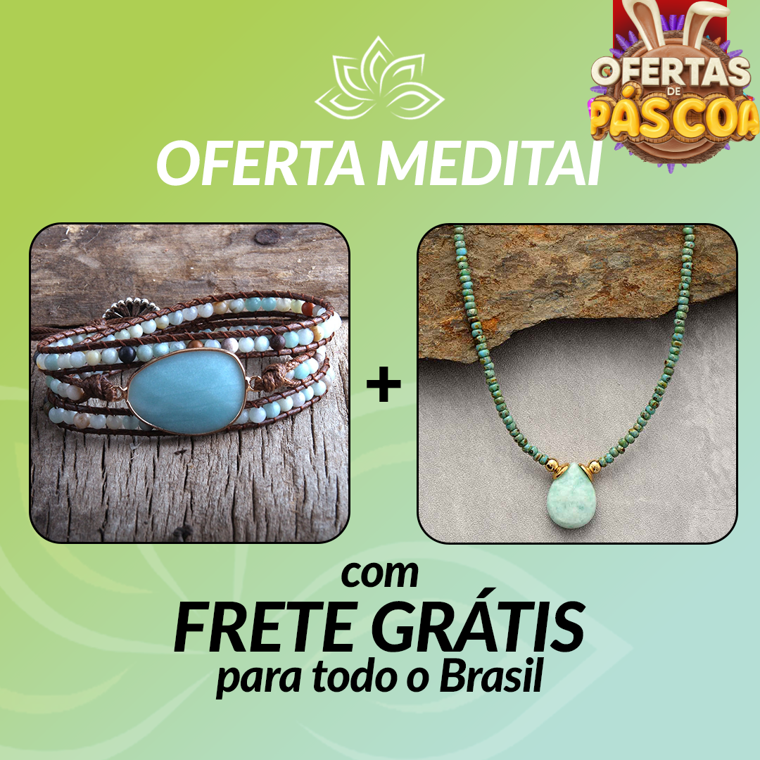 Kit Promocional - Colar e Pulseira Amazonita