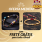 Kit Promocional - Pulseira Tibetana 8 Fios e Pulseira Contas Douradas