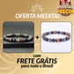 Kit Promocional - Pulseira Tibetana Grânulos de Madeira e Pulseira Proteção Tripla