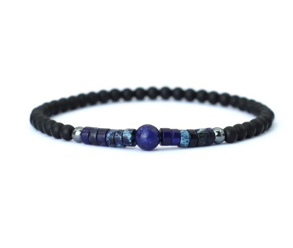 Pulseira Beads Men Fashion de Pedras Naturais