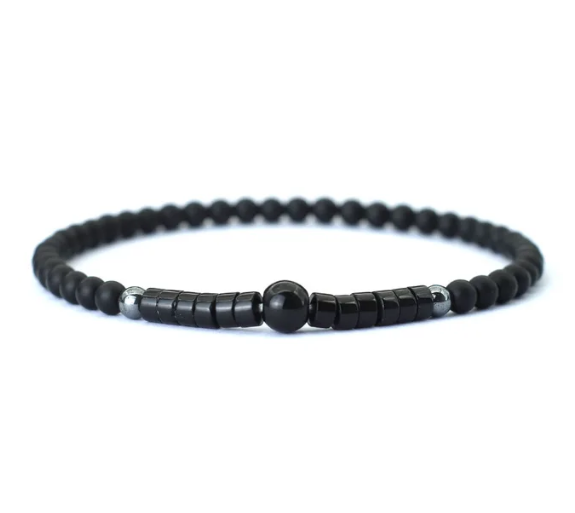 Pulseira Beads Men Fashion de Pedras Naturais