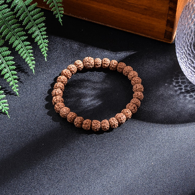 Japamala 108 Contas + Pulseira de Brinde - Semente de Rudraksha