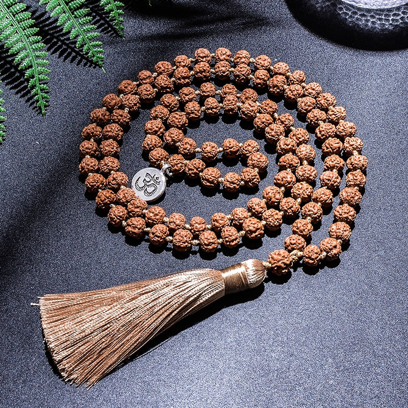 Japamala 108 Contas + Pulseira de Brinde - Semente de Rudraksha