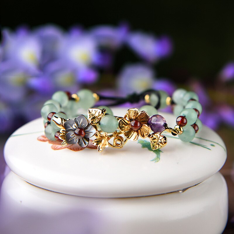 Pulseira Flores de Jade