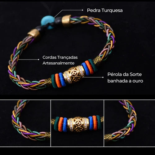 Pulseira Tibetana 8 Fios - Saúde e Prosperidade