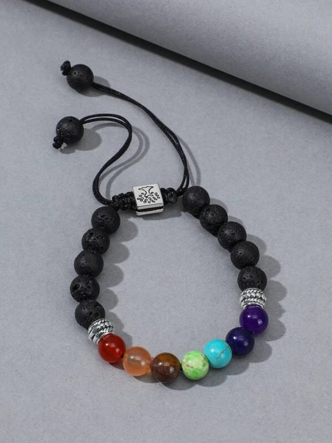 Pulseira Artesanal 7 Chakras + Árvore da Vida